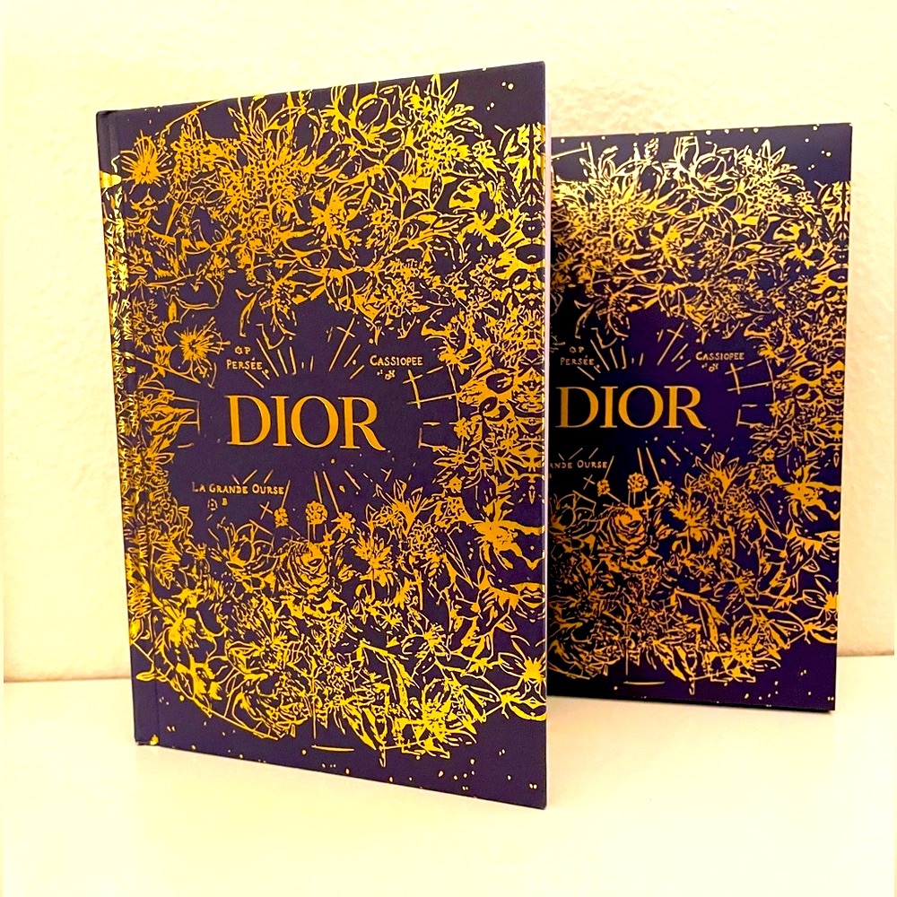 Dior Blue and Gold Floral Notebook